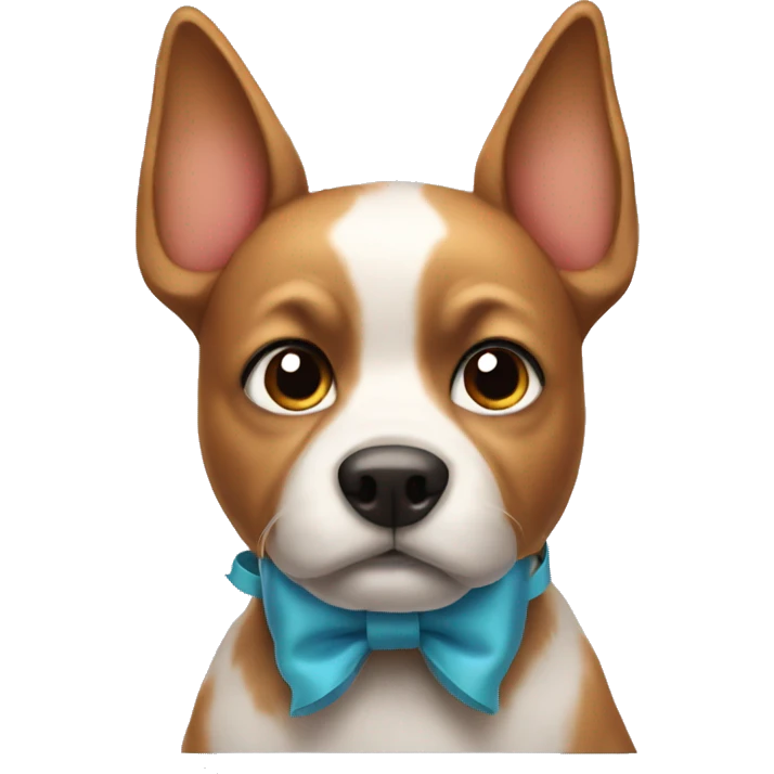 dog with a bow  emoji