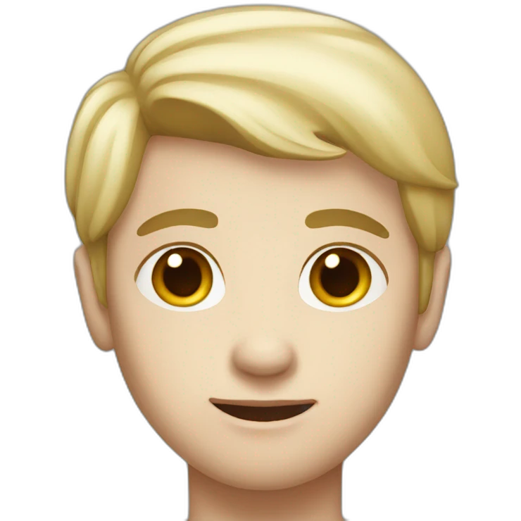 a young man with white skin emoji