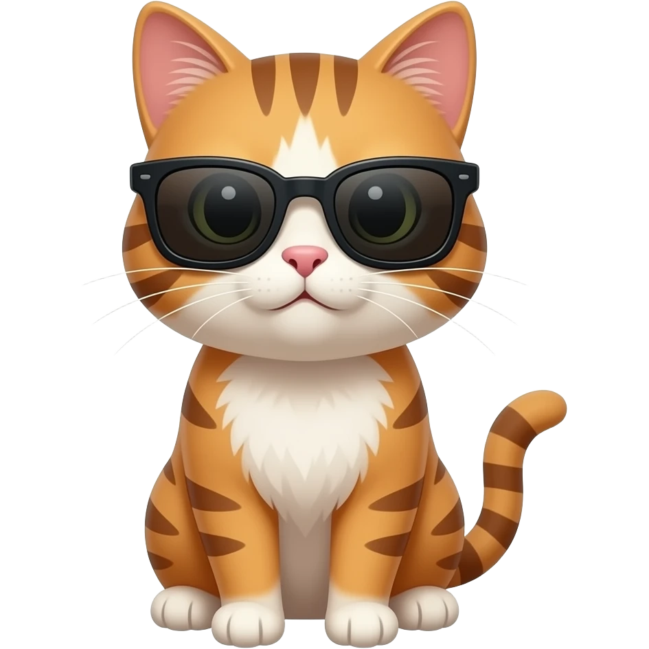 Cat wearing sunglasses emoji