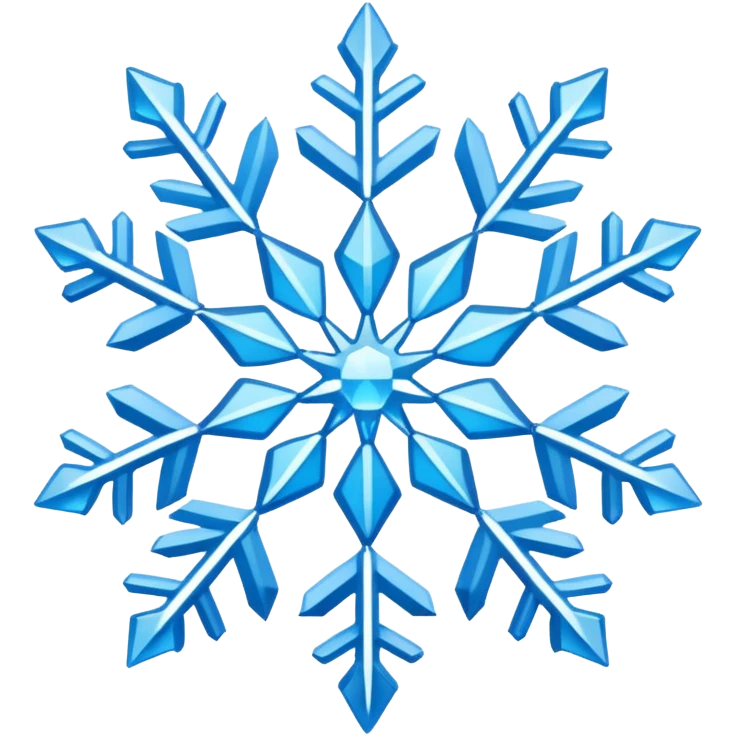 Sky blue snowflake emoji