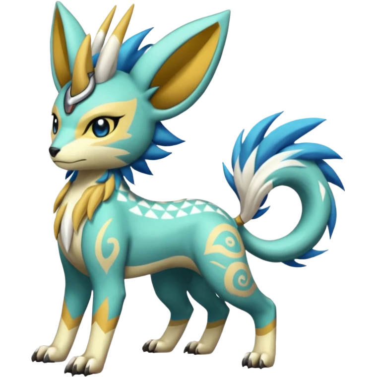  Tropical Tiny Marked Patterned Tribal Tropical Tiny Marked Patterned Tribal WereGarurumon-Suicune-Linoone-Meloetta-Renamon-fusion-hybrid-creature (full body) emoji