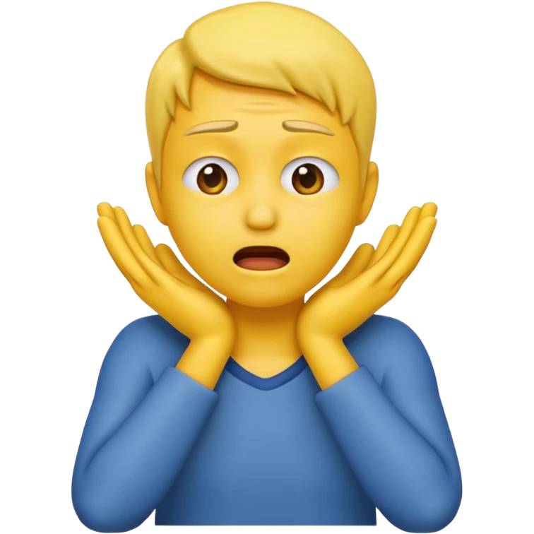 Create an emoji choking violently with hands on neck emoji
