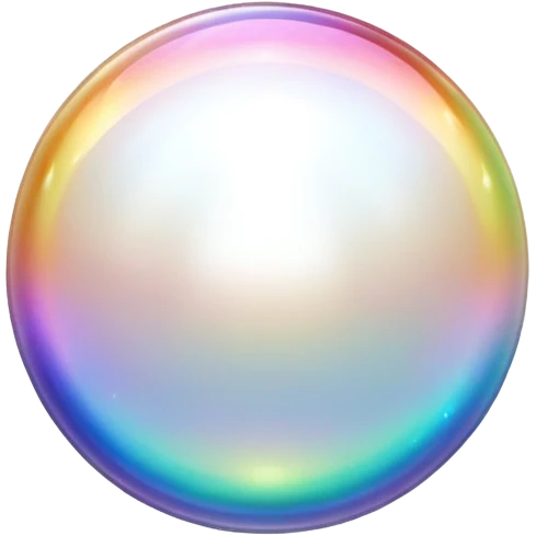 Pearl gemstone shiny and iridescent with rainbow reflections emoji