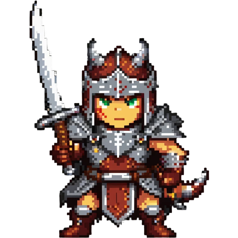 Guts from Berserk manga, berserker armor, wielding Dragon Slayer sword, scar on face emoji