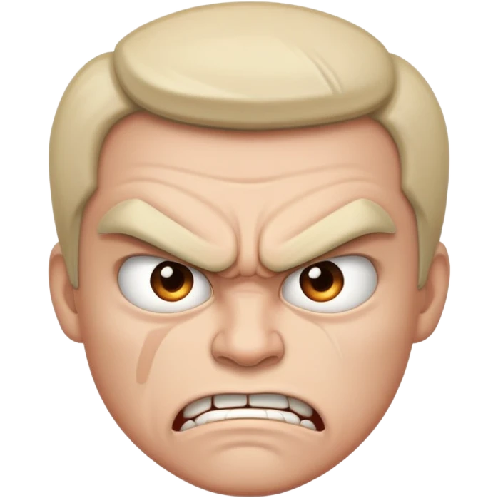 A pissed off face emoji