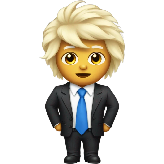 A cat that’s dressed up as trump  emoji