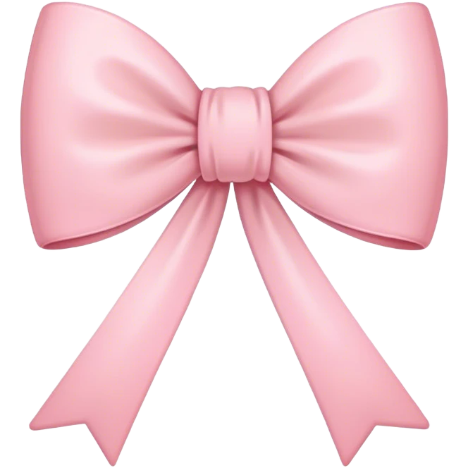 pastel pink bow that is long emoji