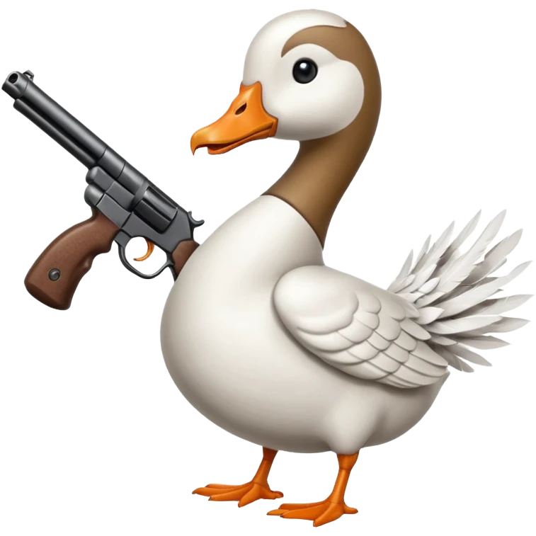 Goose with a ar emoji