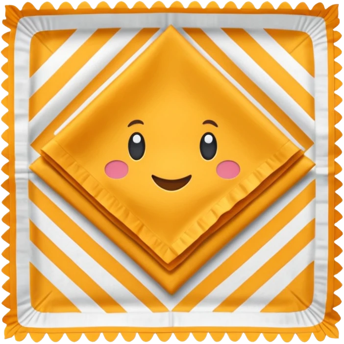 flapped patterned napkin emoji