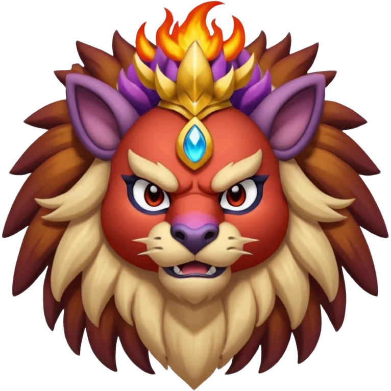 Big Brownish Divine Entei-Venonat-god emoji