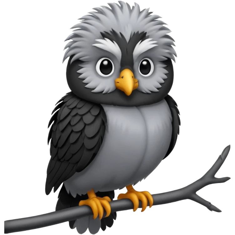 karga, perched, looking curious emoji