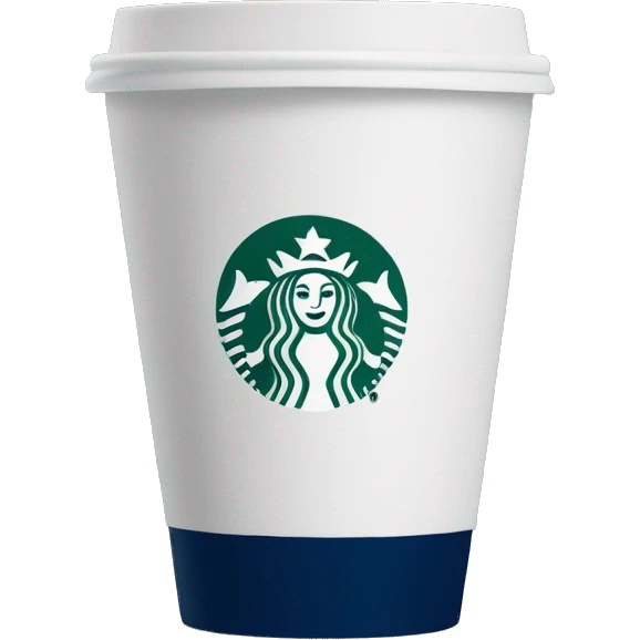 Navy blue Starbucks cup  emoji