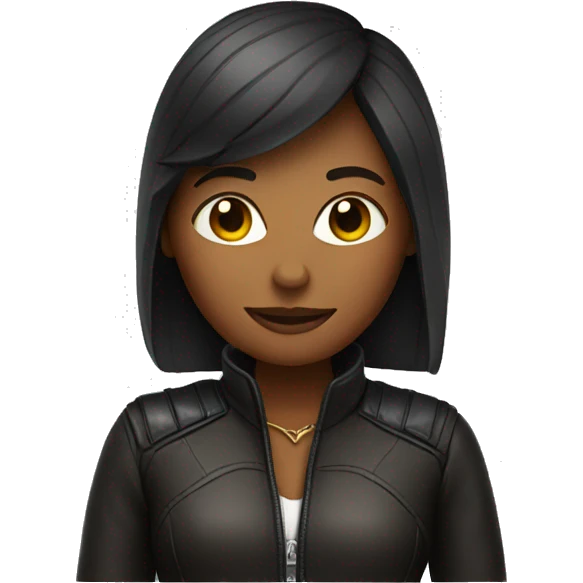Woman wearing leather  emoji