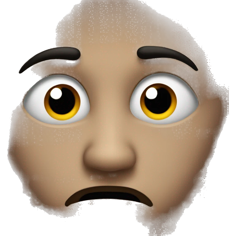 Eyebrow raised with questioning face, skeptical emoji