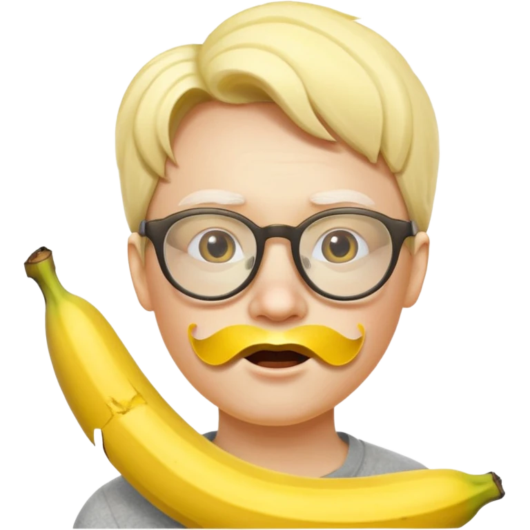 human face banana with glasses emoji