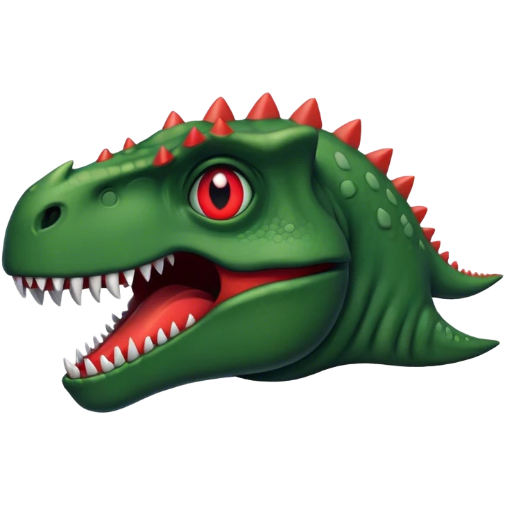 Dinosaur at night with red eyes  emoji