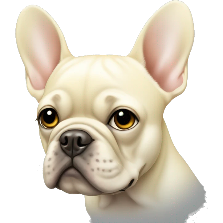 Pale yellow French bulldog  emoji