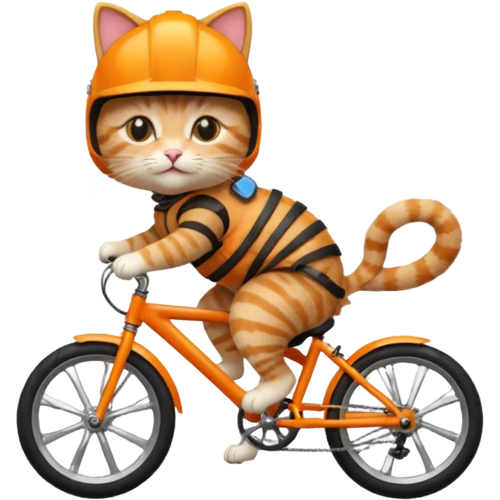 cat riding a bike emoji