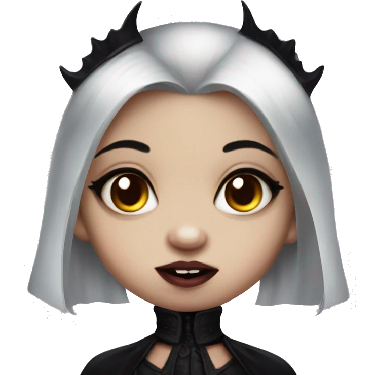 Baby vampire goth girl emoji