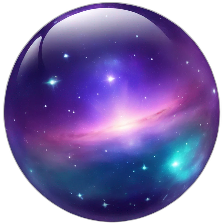 Sparkly Nebula galaxy crystal orb emoji