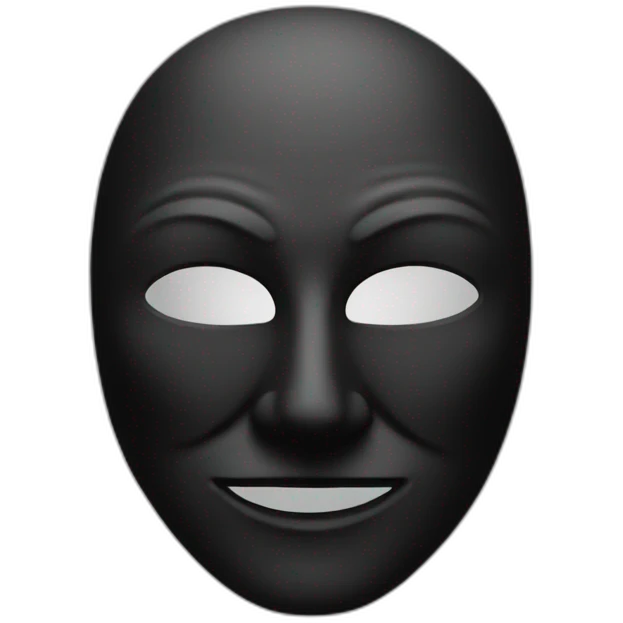 anonymous mask black emoji