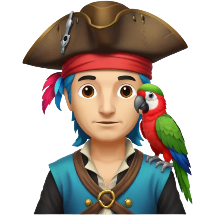 pirate and parrot emoji