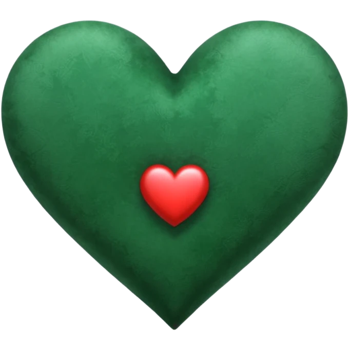 heart with a velvet green center emoji