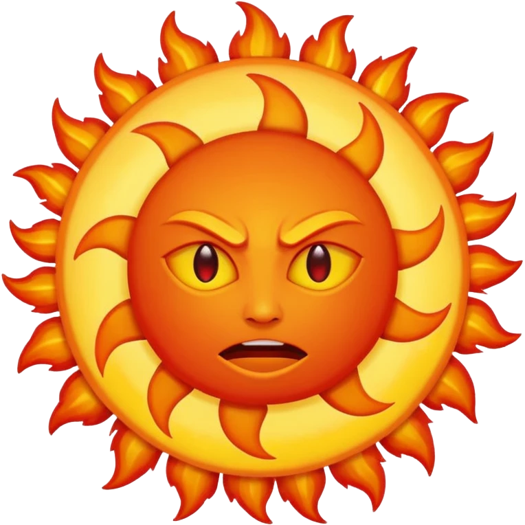Evil sun emoji
