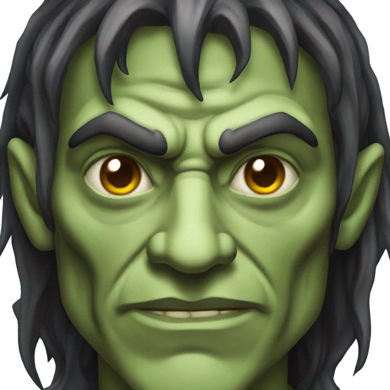 half-orc male wizard necromancer pumpkin emoji