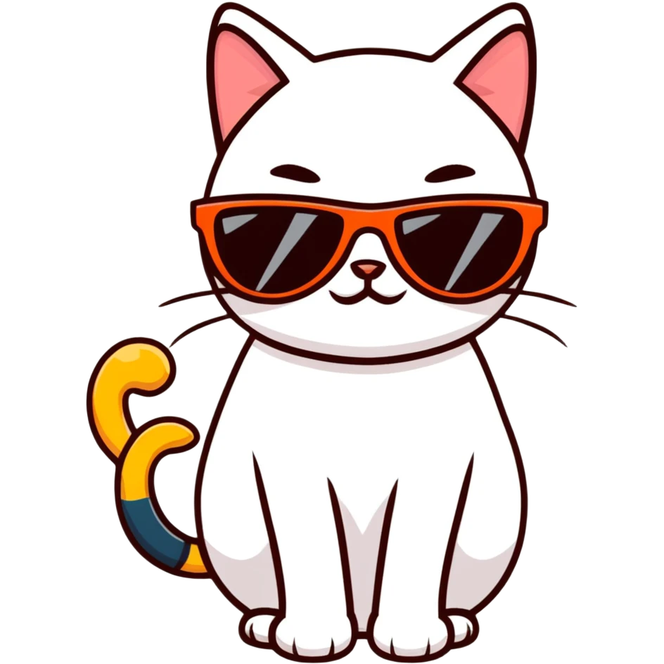 Cat with sunglasses emoji