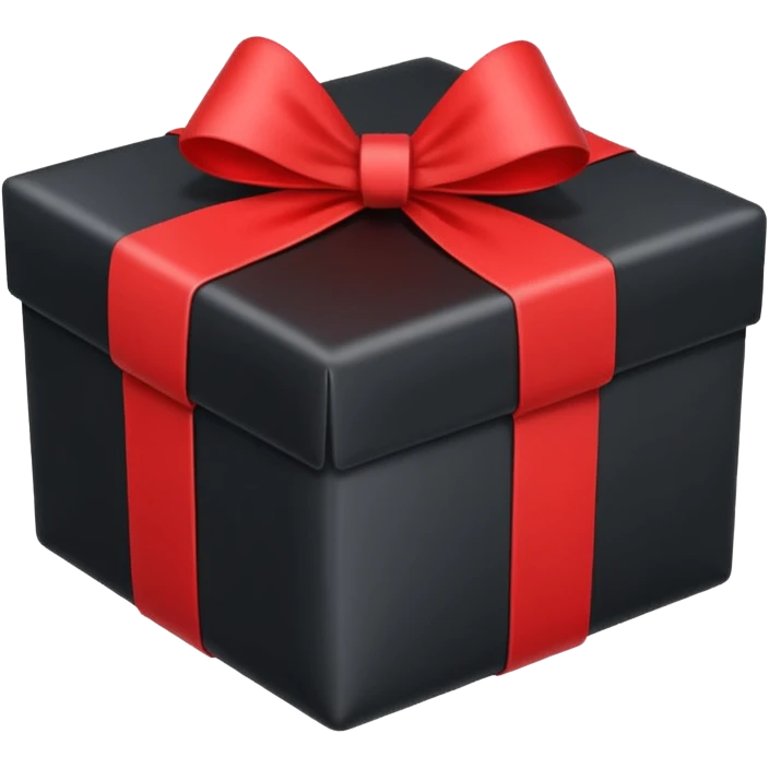 black gift emoji
