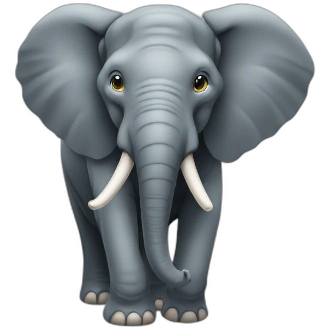Éléphant sur soiris emoji