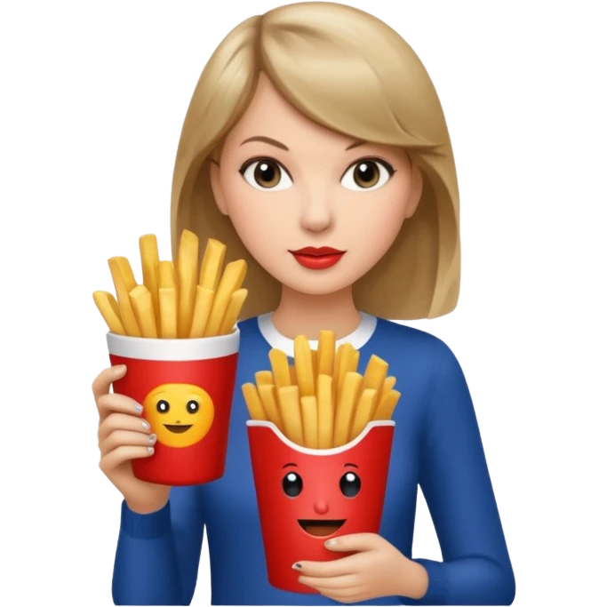 Taylor Swift holding a cup of fries





































 emoji