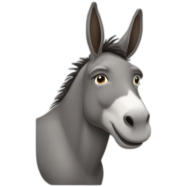 donkey with close eyes emoji