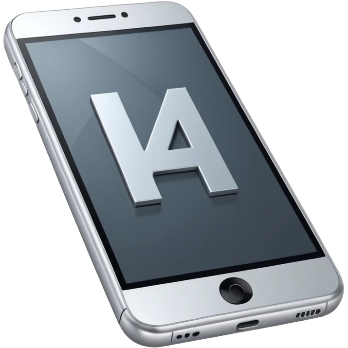 smartphone with AI and a hashtag symbol emoji