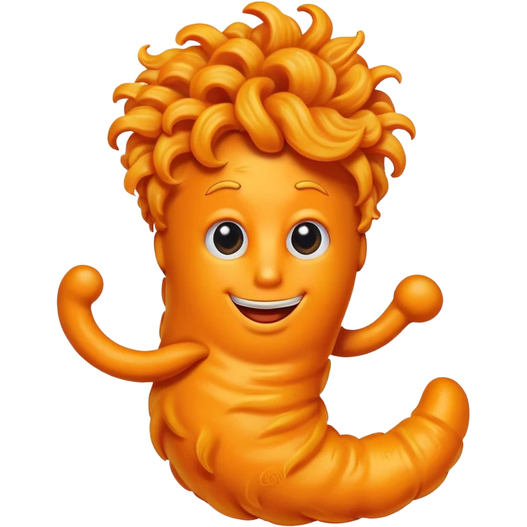 A Cheeto with Donald Trump‘s hair emoji