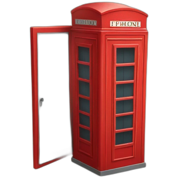 red phone booth emoji