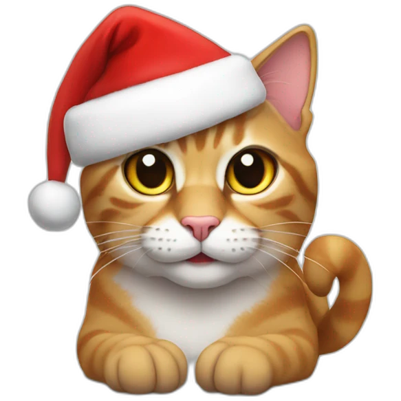 Cat with Santa claws Hat emoji
