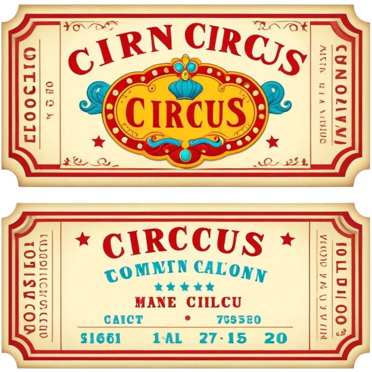 Vintage circus ticket emoji