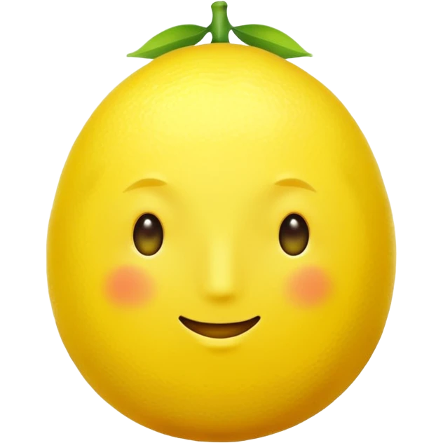lemon with no face emoji