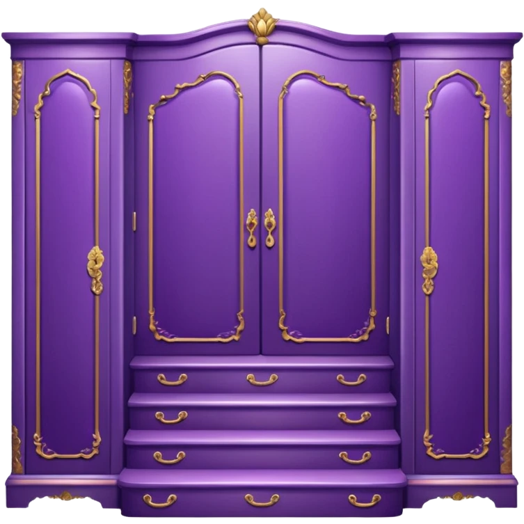 42-foot purple steps in floor map way to wardrobe closet emoji