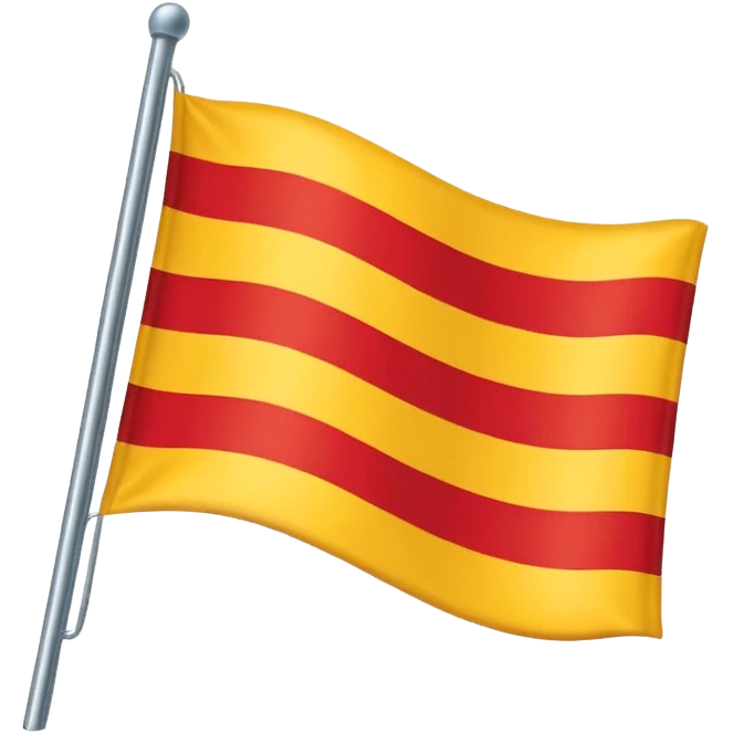 Yellow and red flag emoji