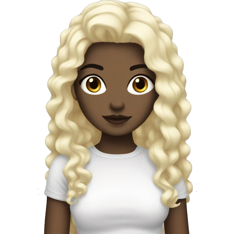Pale girl black hair slay  emoji