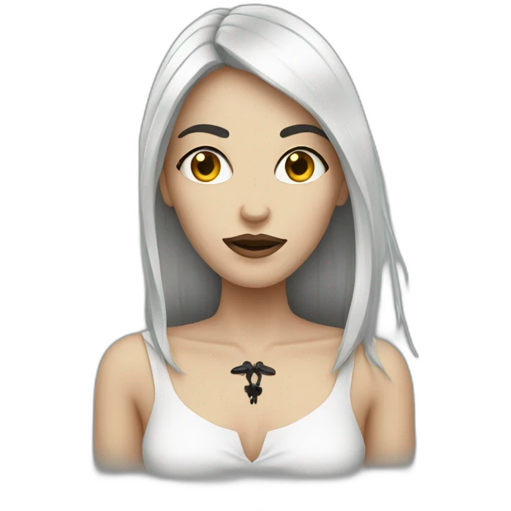 Femme avec tête de mort emoji