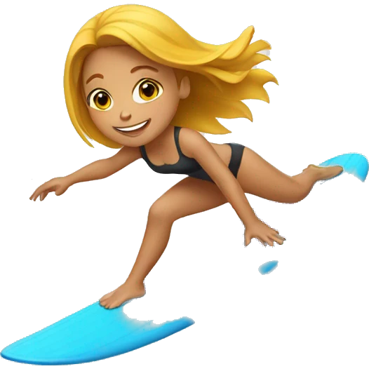 A girl who surfs emoji