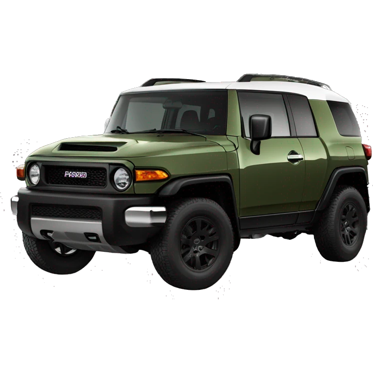 Army Green FJ Cruiser cruiser with black wheels emoji
