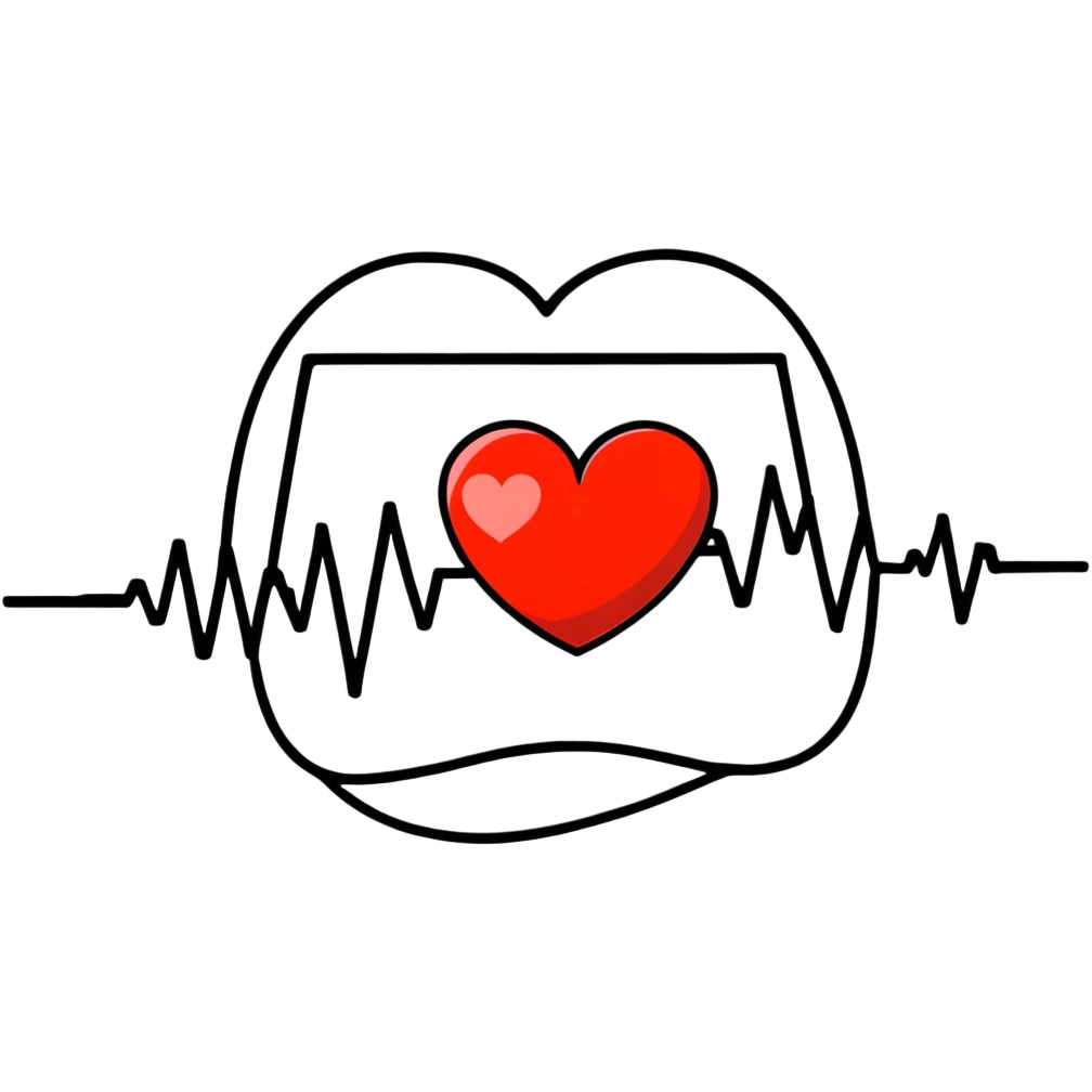 heart with ECG line emoji