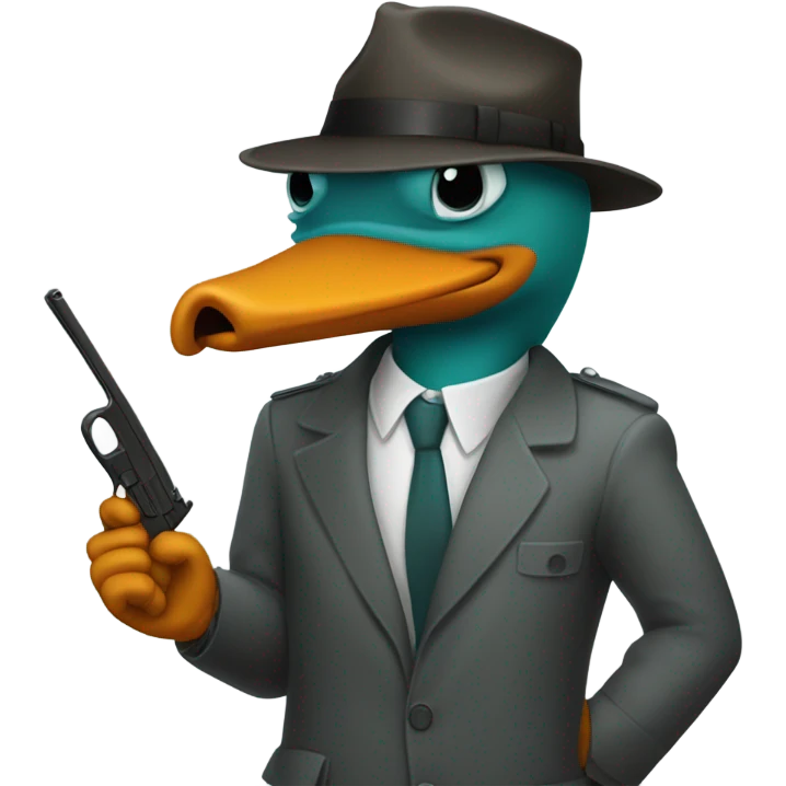 Secret agent Perry the platypus  emoji
