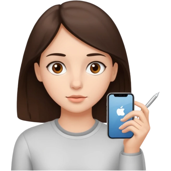 the daily routine of a brunette girl emoji