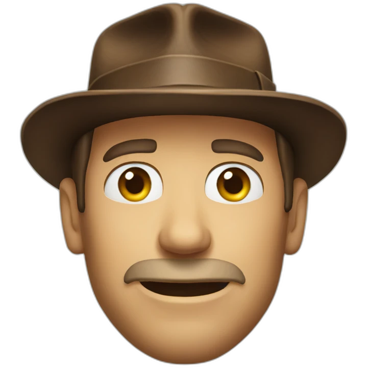 Indiana Jones face emoji